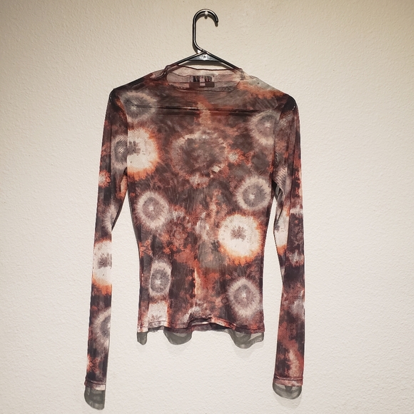 Tye Dye Long Sleeve Mesh Tee - Picture 2 of 4